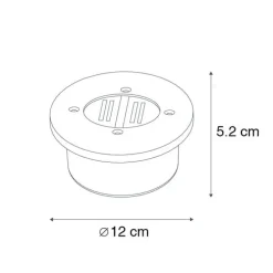 Set van 5 moderne grondspots staal IP44 solar - Tiny