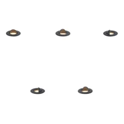 Set van 5 moderne grondspots zwart incl. LED IP67 - Linsey