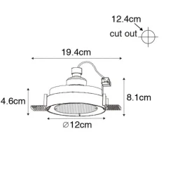 Set van 6 Moderne inbouwspot wit GU10 AR70 rond trimless - Oneon