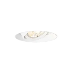 Set van 6 Moderne inbouwspot wit GU10 AR70 rond trimless - Oneon
