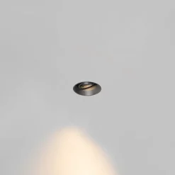 Set van 6 Moderne inbouwspot zwart GU10 rond trimless - Oneon