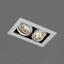 Set van 6 Moderne inbouwspot wit 2-lichts verstelbaar - Oneon 70