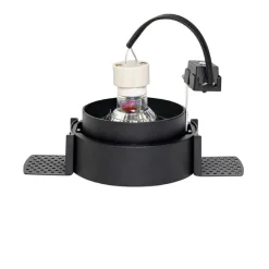 Set van 6 Moderne inbouwspot zwart GU10 rond trimless - Oneon Honey