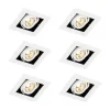 Set van 6 Moderne inbouwspot wit verstelbaar - Oneon 70
