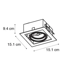 Set van 6 Moderne inbouwspot wit verstelbaar - Oneon 70