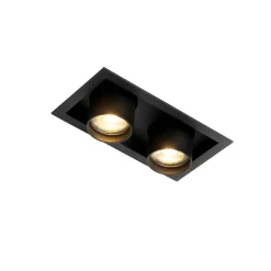 Set van 6 Moderne inbouwspot zwart verstelbaar 2-lichts - Roof