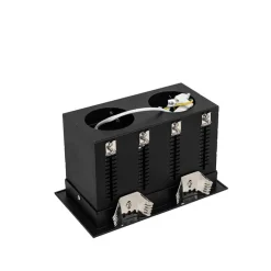 Set van 6 Moderne inbouwspot zwart verstelbaar 2-lichts - Roof