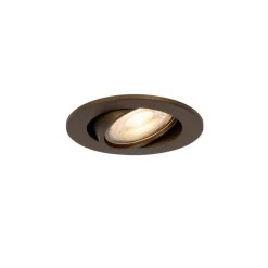 Set van 12 moderne inbouwspots donker brons kantelbaar - Cisco