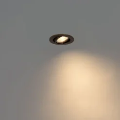 Set van 12 moderne inbouwspots donker brons kantelbaar - Cisco