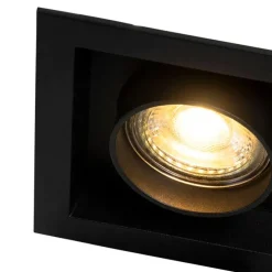 Set van 6 Moderne inbouwspot zwart verstelbaar 3-lichts - Roof