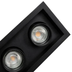 Set van 6 Moderne inbouwspot zwart verstelbaar 3-lichts - Roof