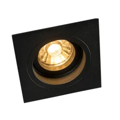 Set van 6 Moderne inbouwspot zwart 9,3 cm draai- en kantelbaar - Chuck