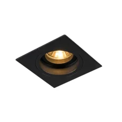 Set van 6 Moderne inbouwspot zwart 9,3 cm draai- en kantelbaar - Chuck