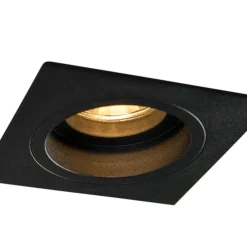 Set van 6 Moderne inbouwspot zwart 9,3 cm draai- en kantelbaar - Chuck