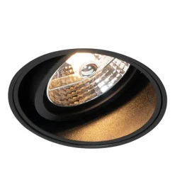 Set van 6 Moderne inbouwspot zwart trimless - Impact 70