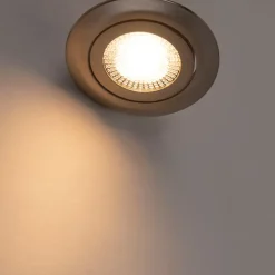 Set van 5 moderne inbouwspots staal incl. LED 3-staps dimbaar - Mio