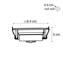 Set van 5 moderne inbouwspots staal incl. LED 3-staps dimbaar - Mio