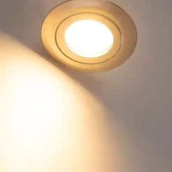 Set van 5 moderne inbouwspots staal incl. LED 3-staps dimbaar - Mio