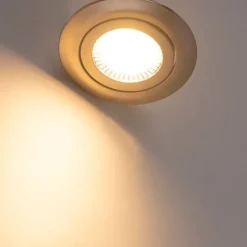 Set van 5 moderne inbouwspots staal incl. LED 3-staps dimbaar - Mio