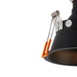 Set van 6 Moderne inbouwspot zwart AR70 - Dept