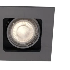 Set van 6 Moderne inbouwspot gunmetal GU10 50mm rond kantelbaar - Qure