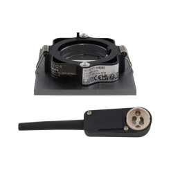 Set van 6 Moderne inbouwspot gunmetal GU10 50mm rond kantelbaar - Qure