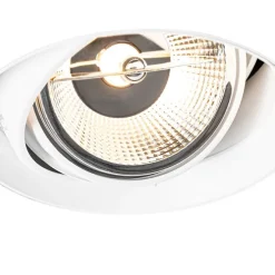 Set van 6 Moderne inbouwspot wit GU10 AR111 rond trimless - Oneon