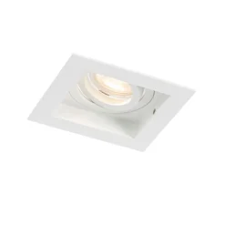 Set van 6 Moderne inbouwspot wit verstelbaar - Carree