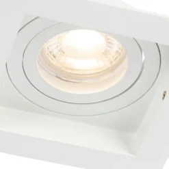 Set van 6 Moderne inbouwspot wit verstelbaar - Carree