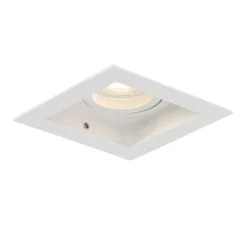 Set van 6 Moderne inbouwspot wit verstelbaar - Carree