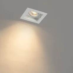 Set van 6 Moderne inbouwspot wit verstelbaar - Carree