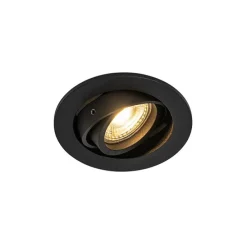 Set van 6 Moderne inbouwspot zwart kantelbaar - Club