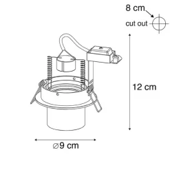 Set van 6 Moderne inbouwspot wit rond kantelbaar - Installa