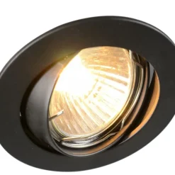 Set van 12 moderne inbouwspots zwart kantelbaar - Edu