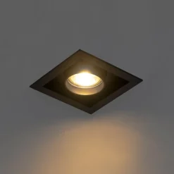 Set van 6 Moderne inbouwspot zwart verstelbaar - Roof