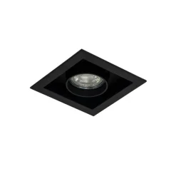 Set van 6 Moderne inbouwspot zwart verstelbaar - Roof