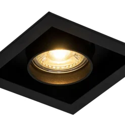 Set van 6 Moderne inbouwspot zwart verstelbaar - Roof