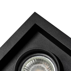 Set van 6 Moderne inbouwspot zwart verstelbaar - Roof