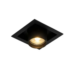 Set van 6 Moderne inbouwspot zwart verstelbaar - Roof