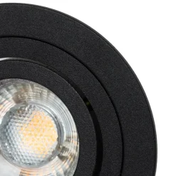 Set van 6 Moderne inbouwspot zwart - Rondoo