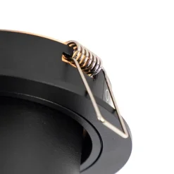 Set van 6 Moderne inbouwspot zwart rond kantelbaar - Installa