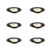 Set van 6 Moderne inbouwspot zwart kantelbaar AR70 - Cisco