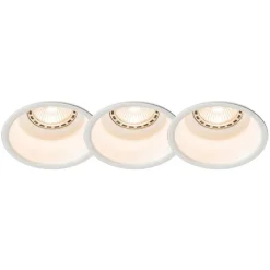 Set van 3 moderne inbouwspots wit - Dept