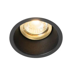 Set van 6 Moderne inbouwspot zwart met goud draai- en kantelbaar - Alloy