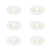Set van 6 Moderne inbouwspot wit 12 cm - Buco