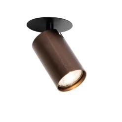 Set van 6 moderne inbouwspots donker brons GU10 50mm - Chels