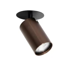 Set van 6 moderne inbouwspots donker brons GU10 50mm - Chels