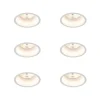 Set van 6 Moderne inbouwspot wit AR70 - Dept