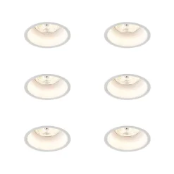 Set van 6 Moderne inbouwspot wit AR70 - Dept