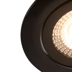 Set van 5 moderne inbouwspots zwart incl. LED 3-staps dimbaar - Mio